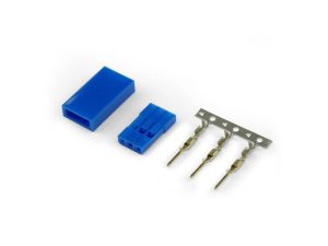 Servobuchsen blau Graupner / JR vergoldet / 10 Stk.